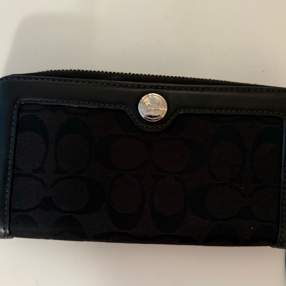 Coach Black Signature Wallet